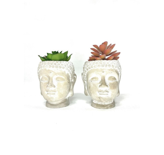 POT TETE DE BOUDDHA CIMENT︱Lory