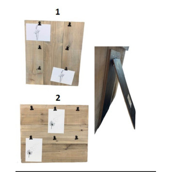 CADRE EN BOIS AVEC 6 PINCES︱Lory