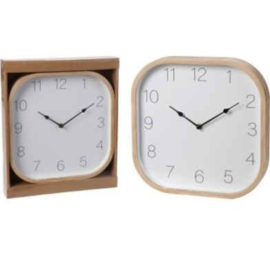 HORLOGE ASPECT BOIS 30X30CM︱Lory