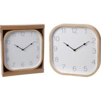 HORLOGE ASPECT BOIS 30X30CM︱Lory