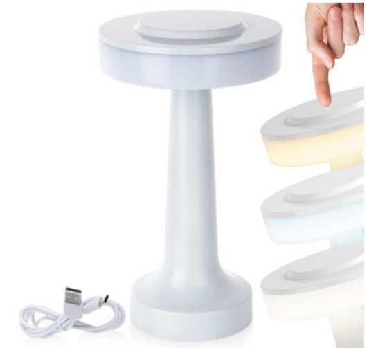 LAMPE DE TABLE BLANCHE TACTILE︱Lory
