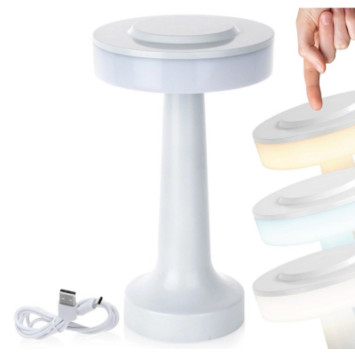 LAMPE DE TABLE BLANCHE TACTILE︱Lory