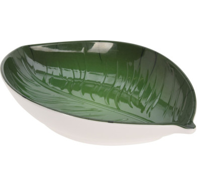 PLAT FEUILLE VERTE 23X15CM︱Lory