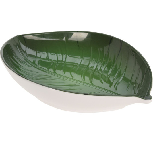 PLAT FEUILLE VERTE 23X15CM︱Lory