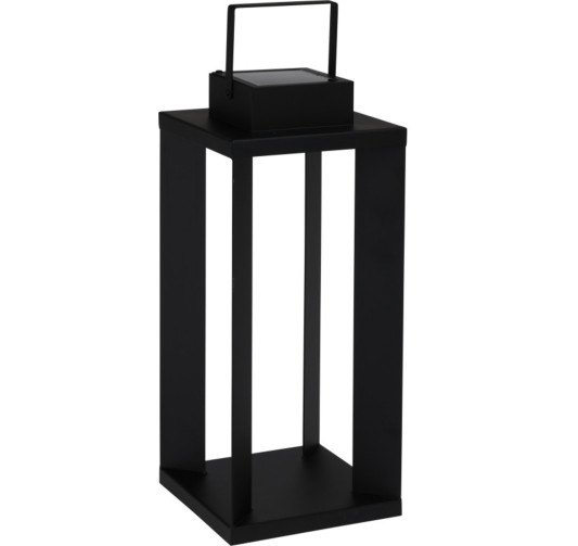LANTERNE SOLAIRE EN METAL NOIR︱Lory
