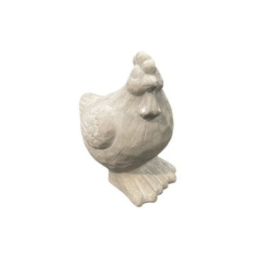 STATUE COQ EN CIMENT GRIS︱Lory