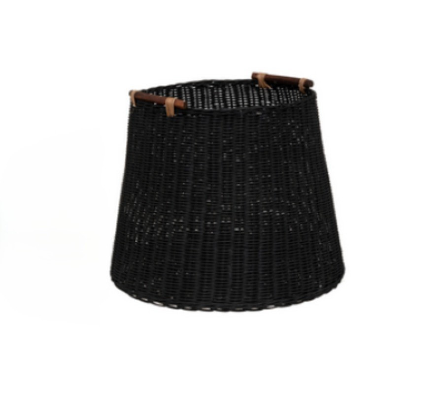 PANIER EN ROTIN NOIR