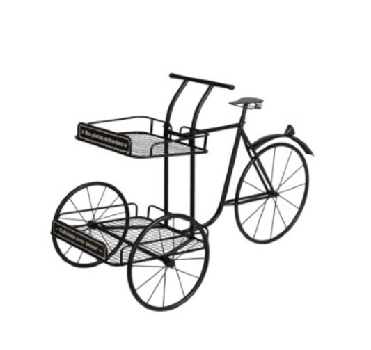 TRICYCLE PORTE PLANTE NOIR︱Lory