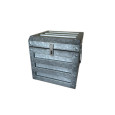 COFFRE EN METAL GRIS