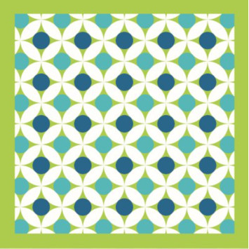 SERVIETTE EN PAPIER RONDS VERT︱Lory
