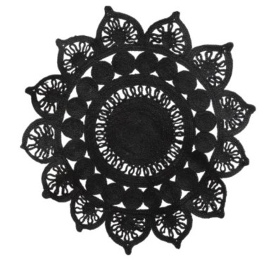 TAPIS JUTE COLORIS NOIR︱Lory