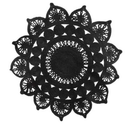 TAPIS JUTE COLORIS NOIR︱Lory