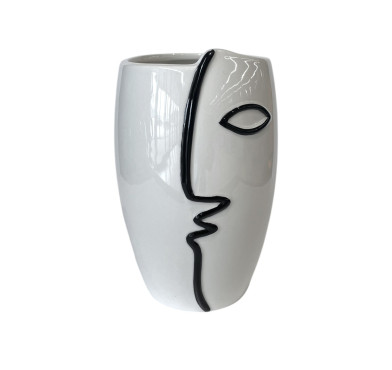 VASE VISAGE NOIR ET BLANC︱Lory