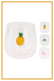 Verre avec motifs fruités